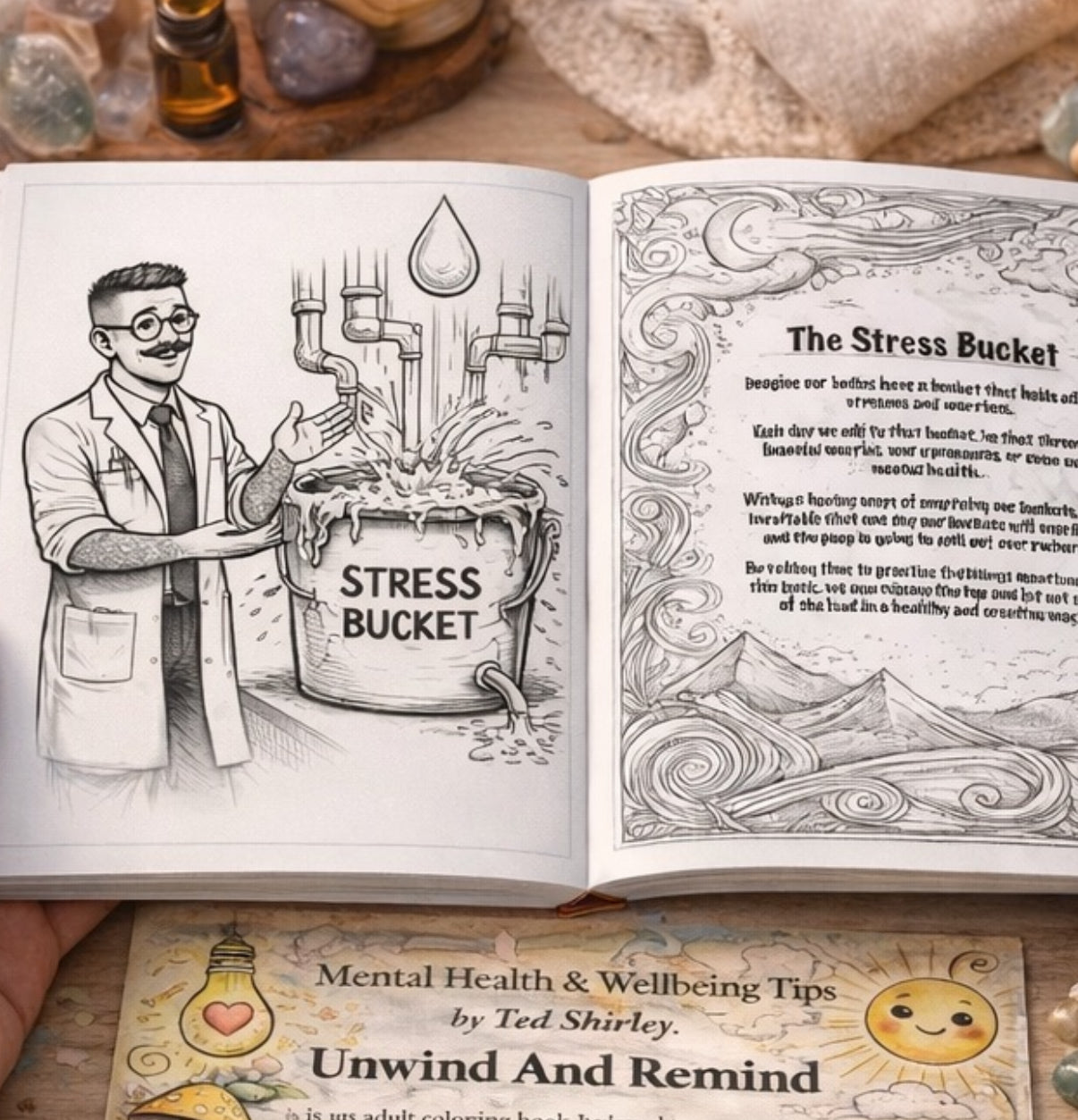 Unwind & Remind (Adult Colouring Book for Self Improvement and Wellbeing)